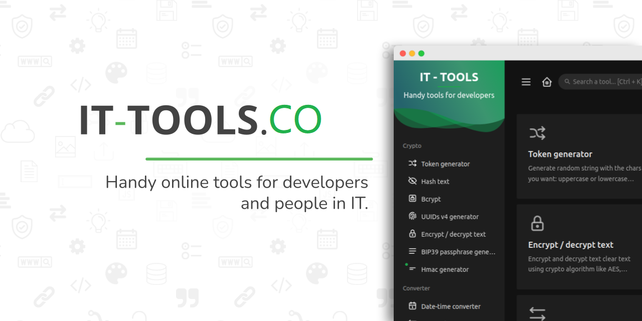 IT Tools - Handy online tools for developers | it-tools.co
